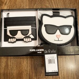 Karl Lagerfeld Paris "Karl & Choupette" Cat Purse & Card Case 2 Piece Set